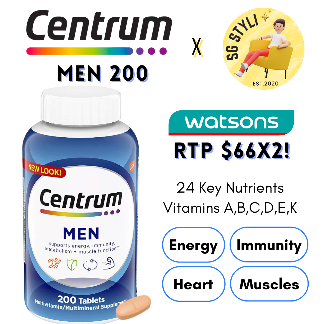 Centrum Adults Aged 20-50 Women/Men 120/200/250 Tabs Multivitamins (Immunity)