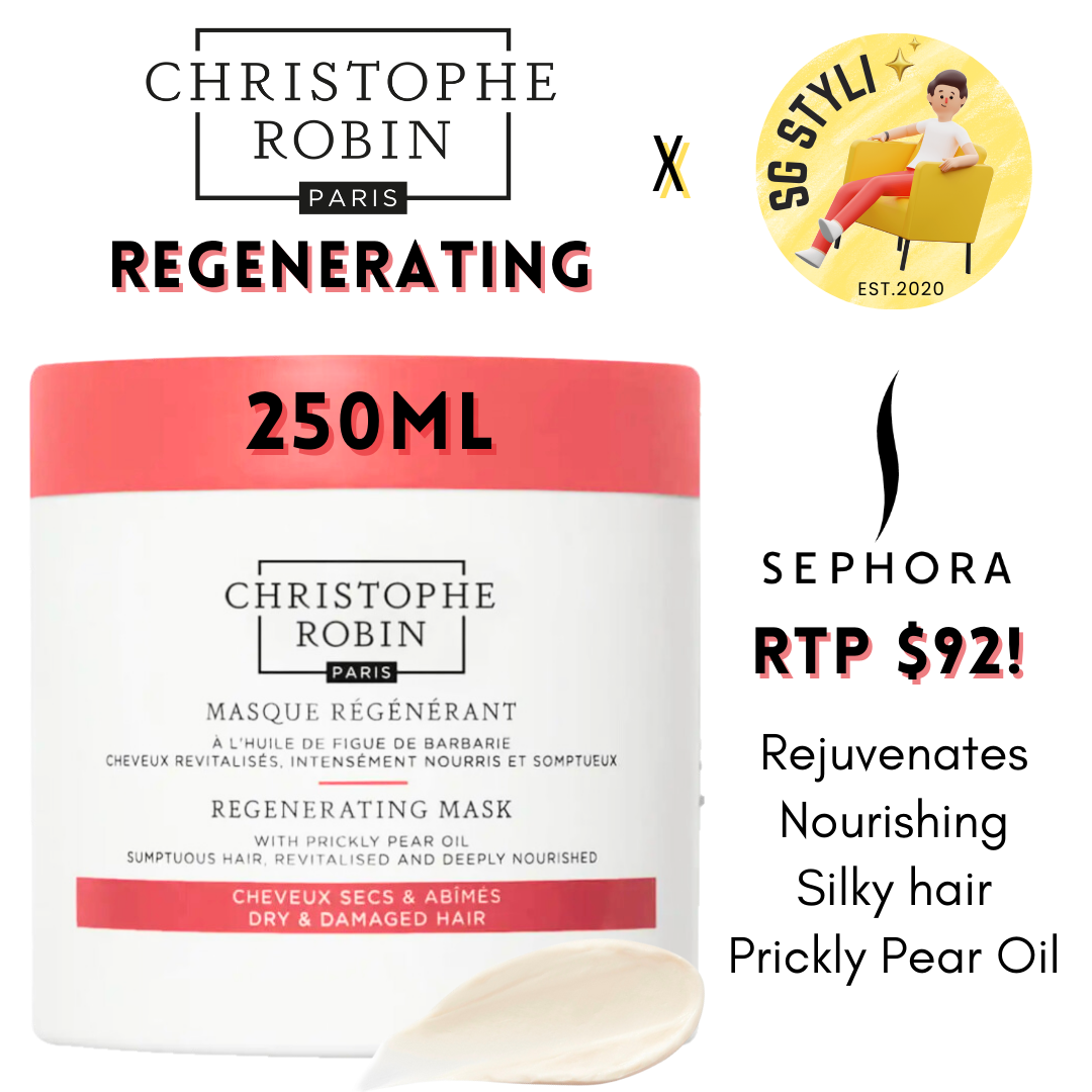 Christophe Robin Regenerating Mask with Rare Prickly Pear Oil 40ml/250ml (Repair - Dry Hair)