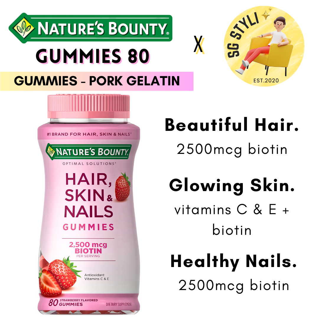 Nature's Bounty Extra Strength Hair, Skin, Nails 120/150 Softgels Vitamins (Biotin Boost)