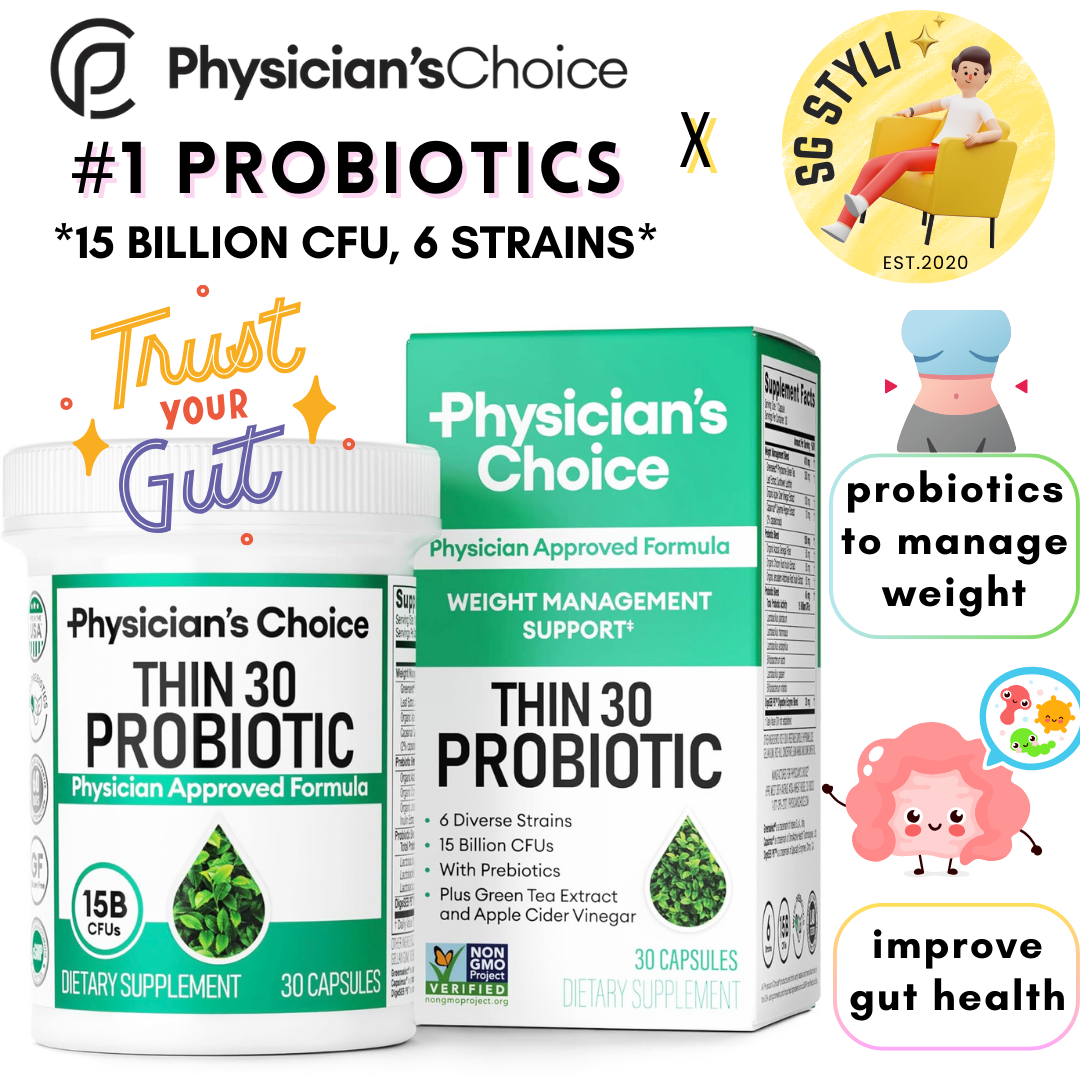 Physician's Choice Probiotics for Gut Health/ IBS 60 Billion CFU, 10 Diverse Strains