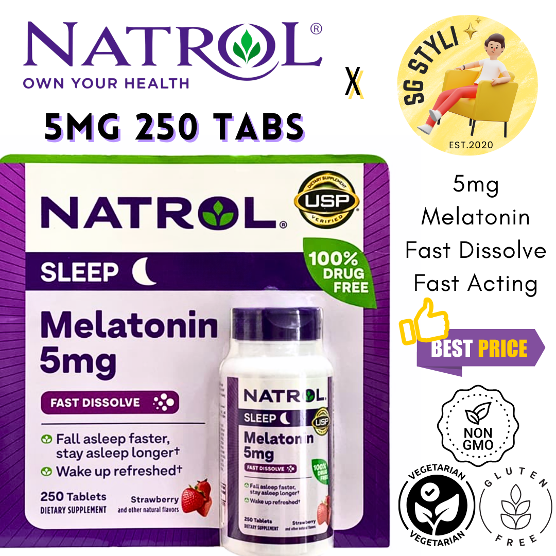 Natrol Melatonin 5/10mg 100/140/150 Sleep Tablets Gummies Timed Release Fast Dissolve Advance