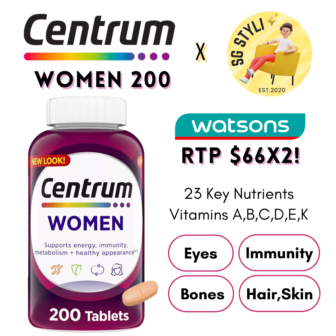 Centrum Adults Aged 20-50 Women/Men 120/200/250 Tabs Multivitamins (Immunity)