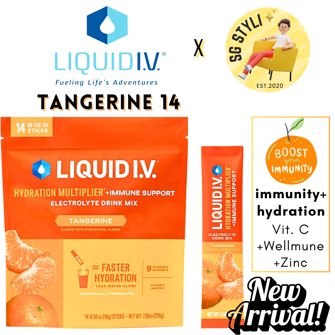 Liquid IV I.V. Hydration Multiplier Electrolyte Drink Lemon Lime 16 Packs (8 Flavours)