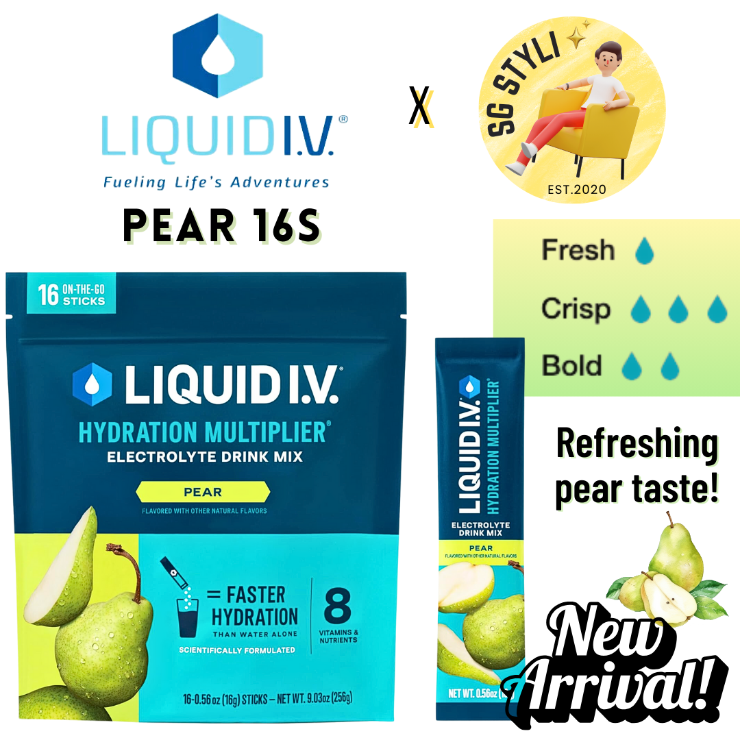 Liquid IV I.V. Hydration Multiplier Electrolyte Drink Lemon Lime 16 Packs (8 Flavours)