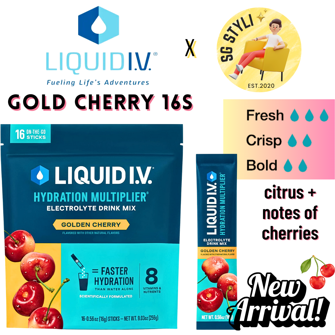 Liquid IV I.V. Hydration Multiplier Electrolyte Drink Lemon Lime 16 Packs (8 Flavours)