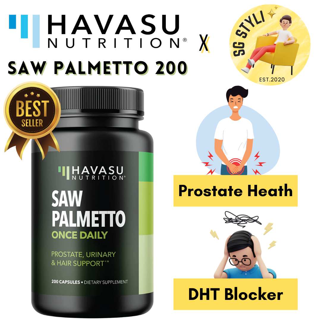 Havasu Nutrition Saw Palmetto Prostate Health Formula 100/200 Tabs Men/Women/Melatonin (Vegan)