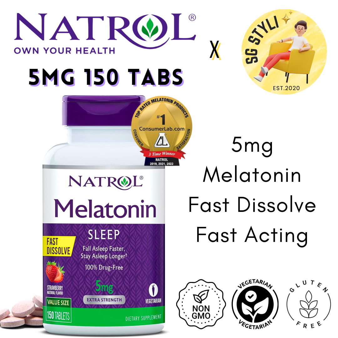 Natrol Melatonin 5/10mg 100/140/150 Sleep Tablets Gummies Timed Release Fast Dissolve Advance