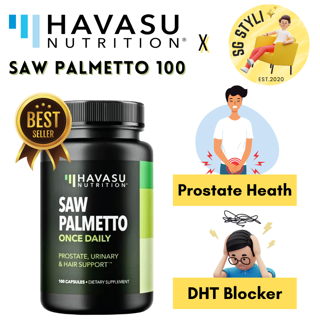 Havasu Nutrition Saw Palmetto Prostate Health Formula 100/200 Tabs Men/Women/Melatonin (Vegan)