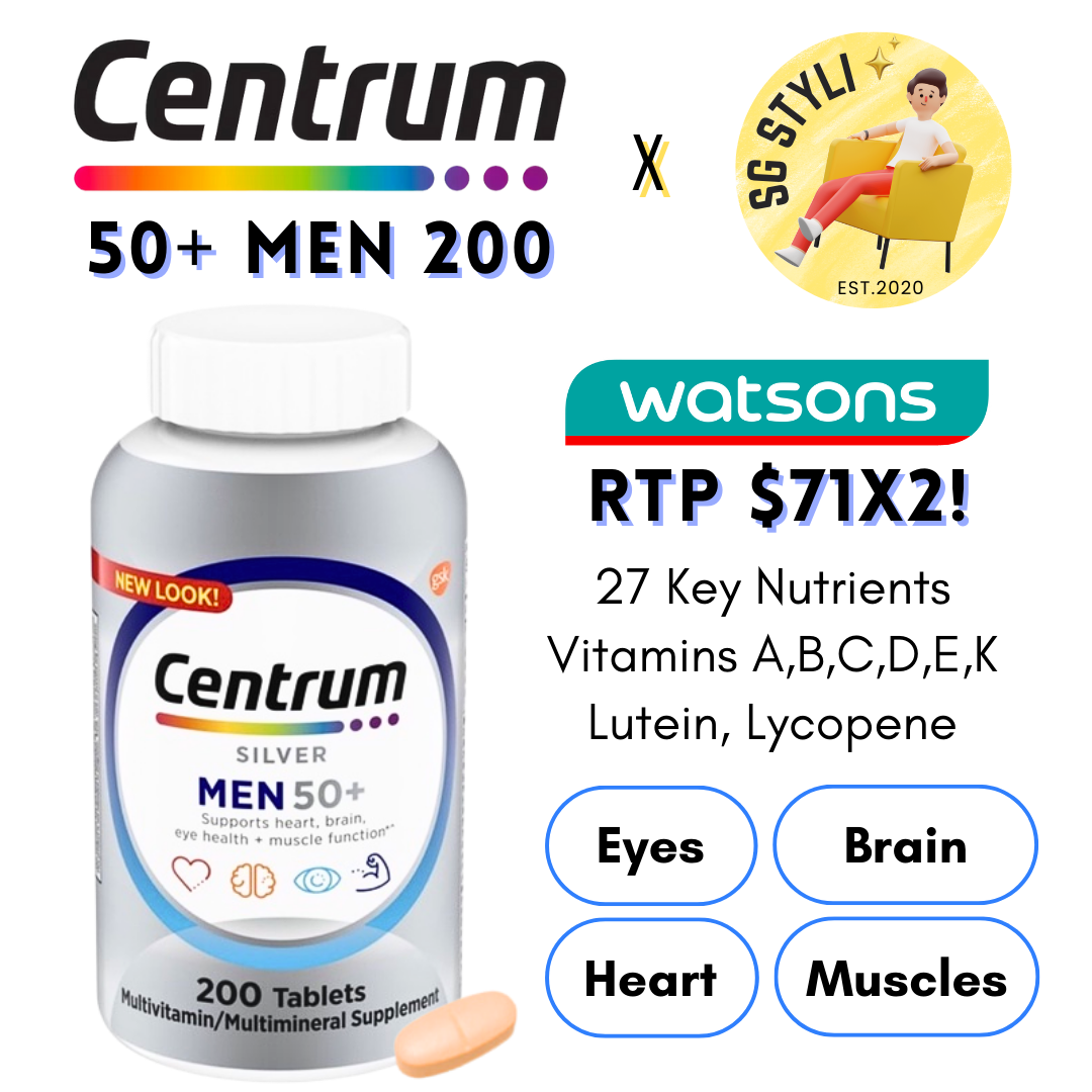 Centrum Silver Adults Age 50+ Women/Men 100/200/275 Tabs Multivitamins (Bone Health)