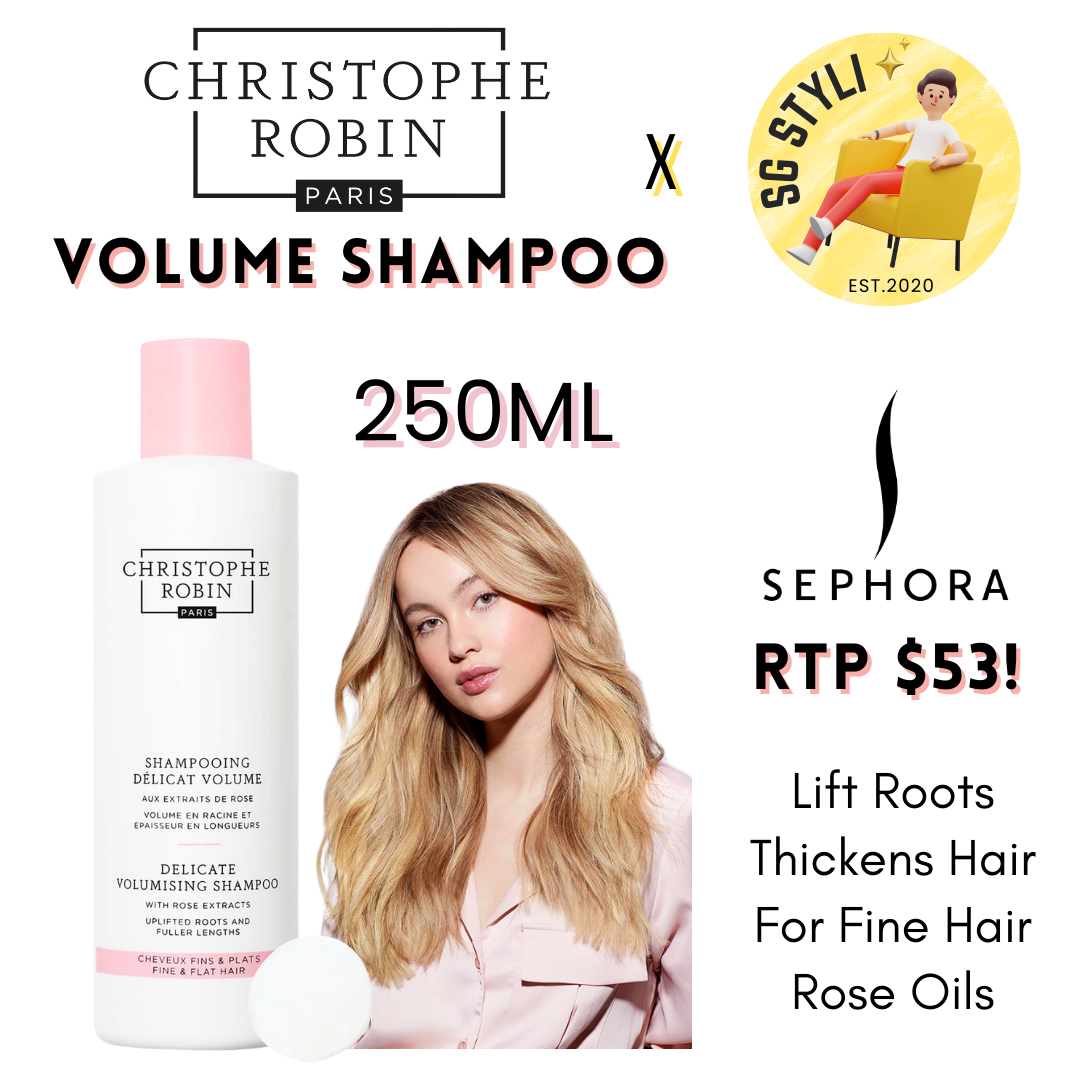 Christophe Robin Volume Shampoo Paste with Rassoul Clay and Rose Extracts 75ml / 250ml (Volume for Fine Hair)