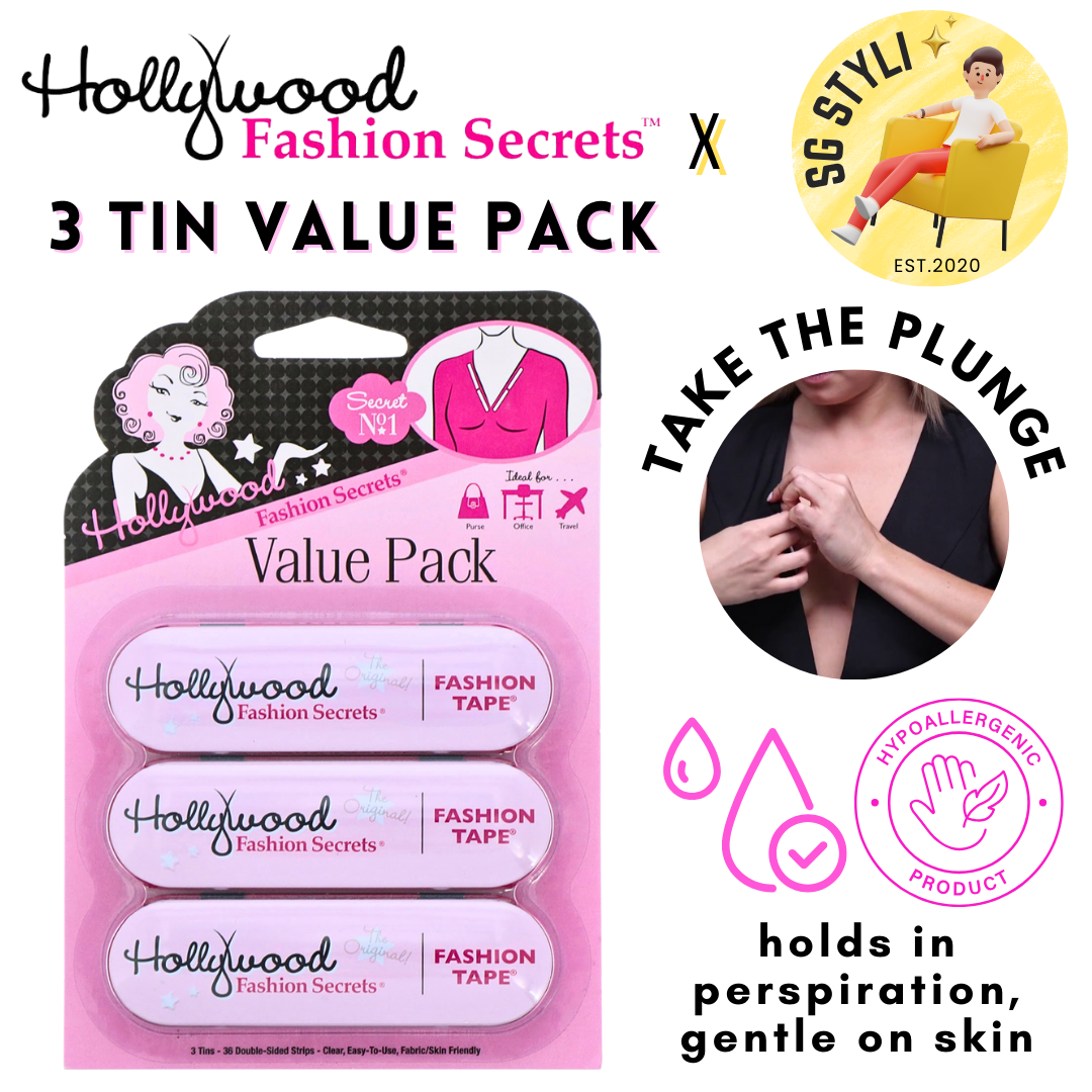 Hollywood Fashion Tape (36 Tapes 1 Tin) Fashion Secrets Double-Stick Apparel Tape