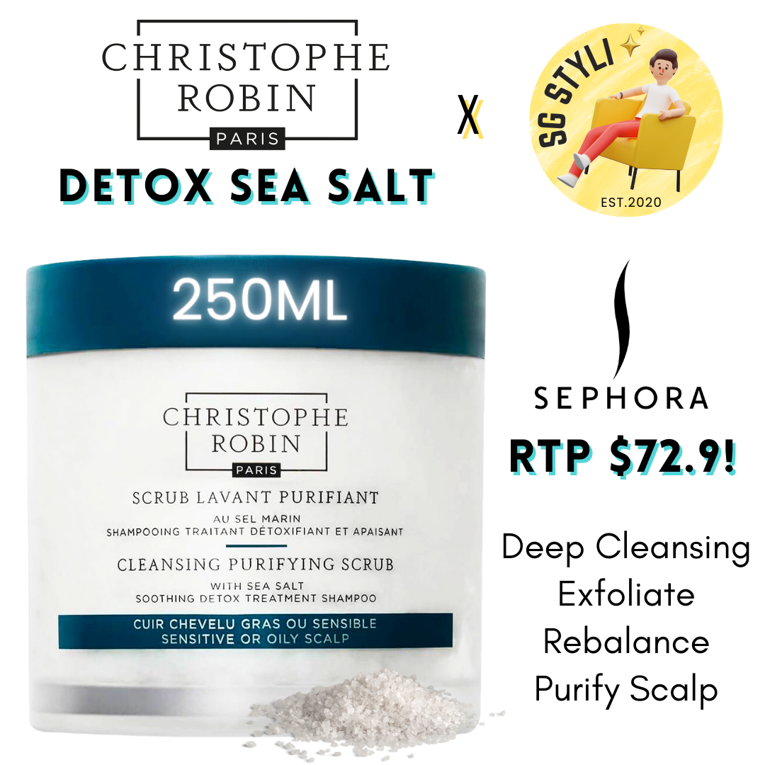 Christophe Robin Sea Salt Purifying Scalp Scrub 75ml/250ml (Detox - Oily Scalp)