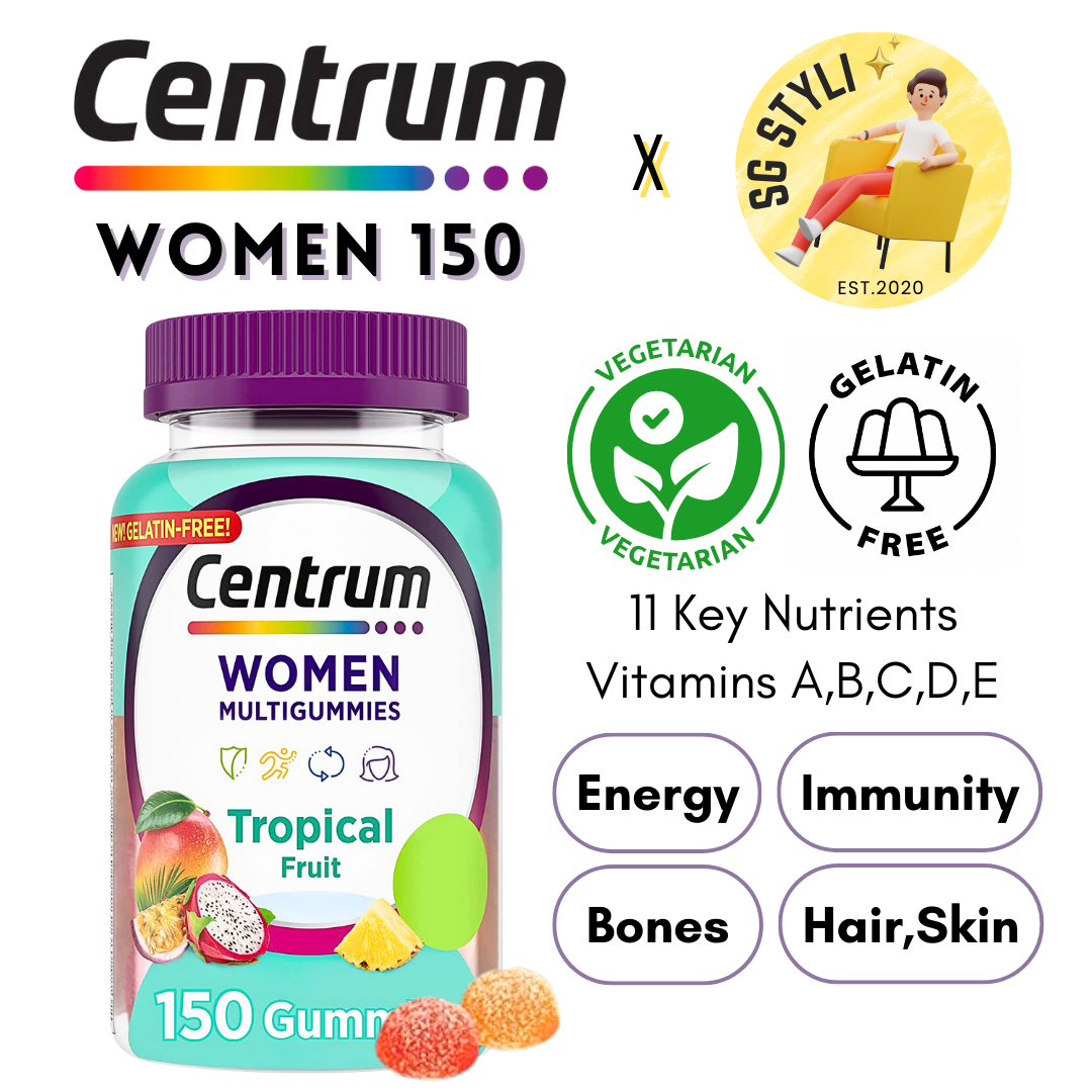 Centrum Gummies Women/Men/Adults 110/150/170 Multivitamins (Vegetarian)