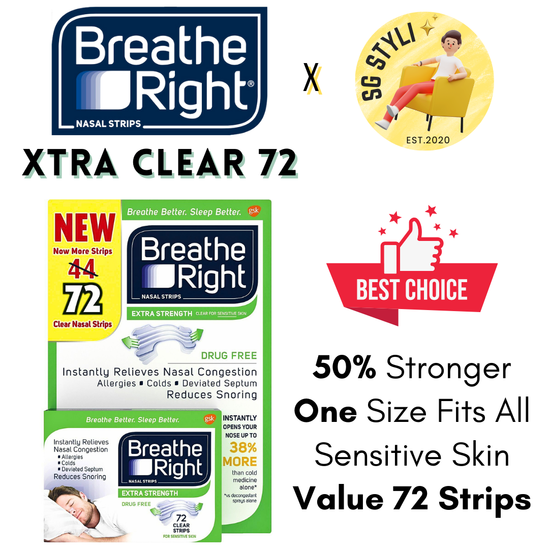 Breathe Right Nasal Strips 10/30/44/72's Extra Strength (Clear/Tan) (Breathe Better)