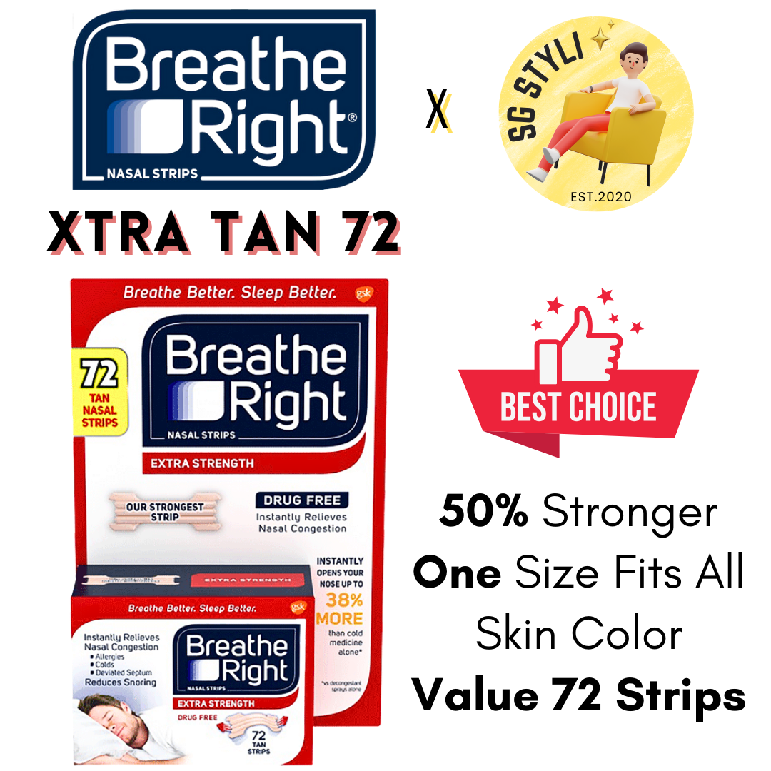 Breathe Right Nasal Strips 10/30/44/72's Extra Strength (Clear/Tan) (Breathe Better)