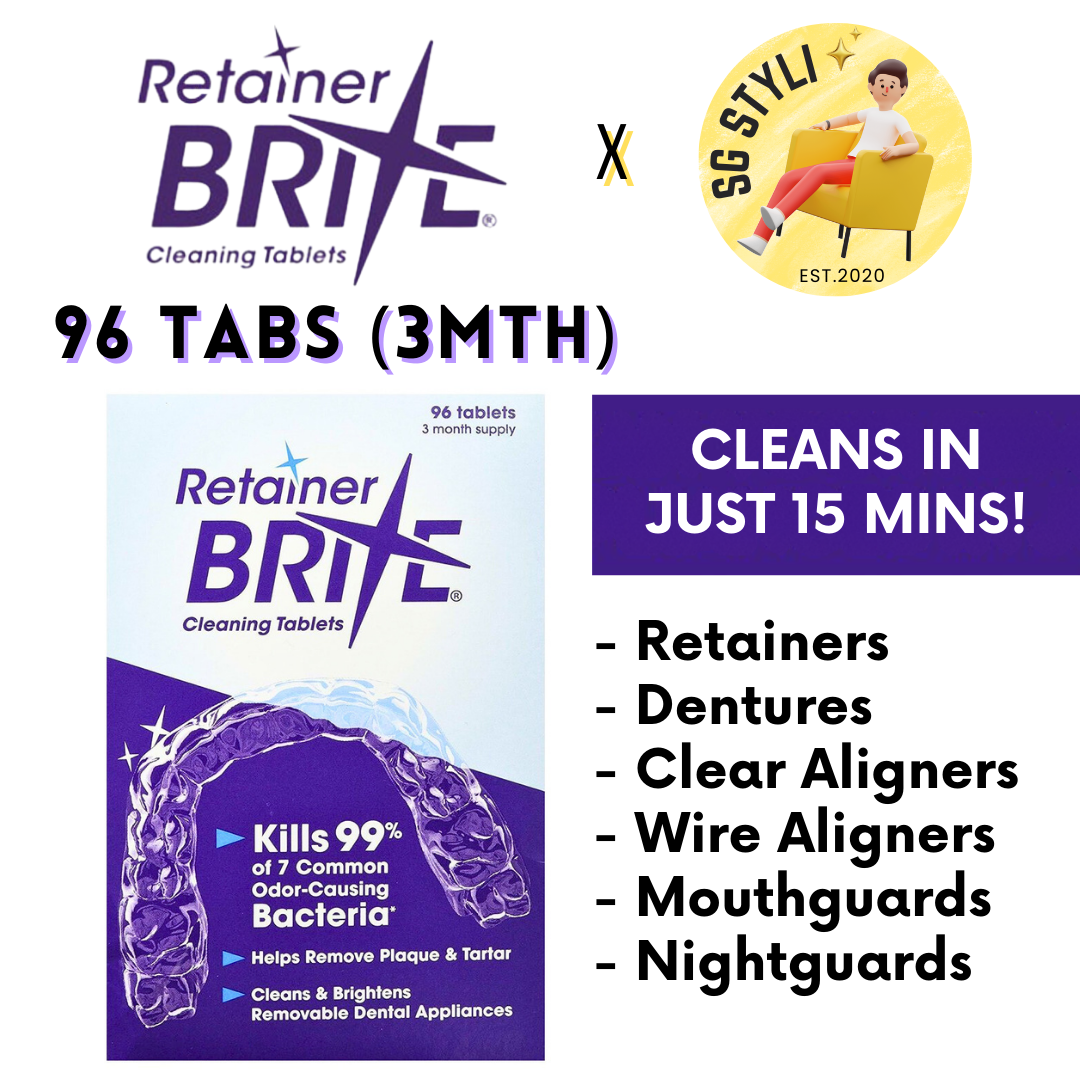 Retainer Brite Cleaning Tablets (1/3/4 Months Supply) For Cleaner Retainers