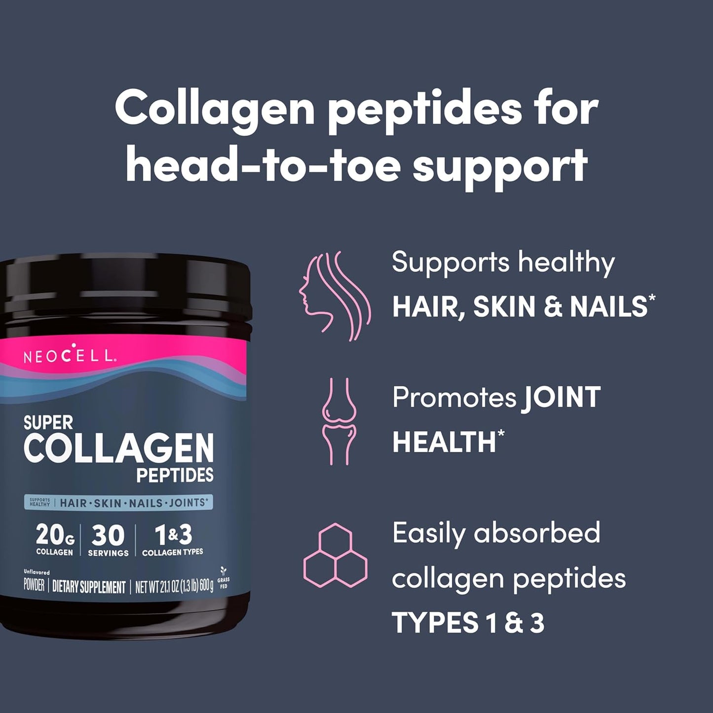 Neocell Super Collagen 270 Tablets + Vitamin C + Biotin