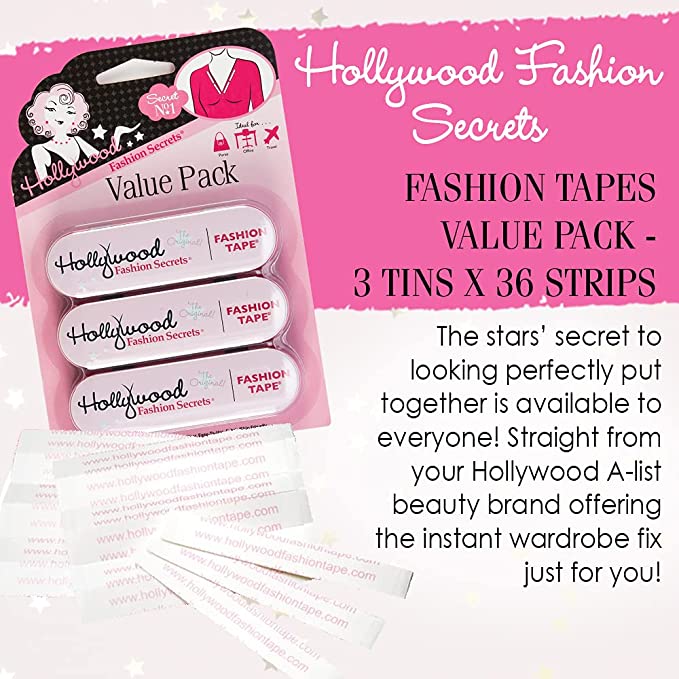 Hollywood Fashion Tape (36 Tapes 1 Tin) Fashion Secrets Double-Stick Apparel Tape