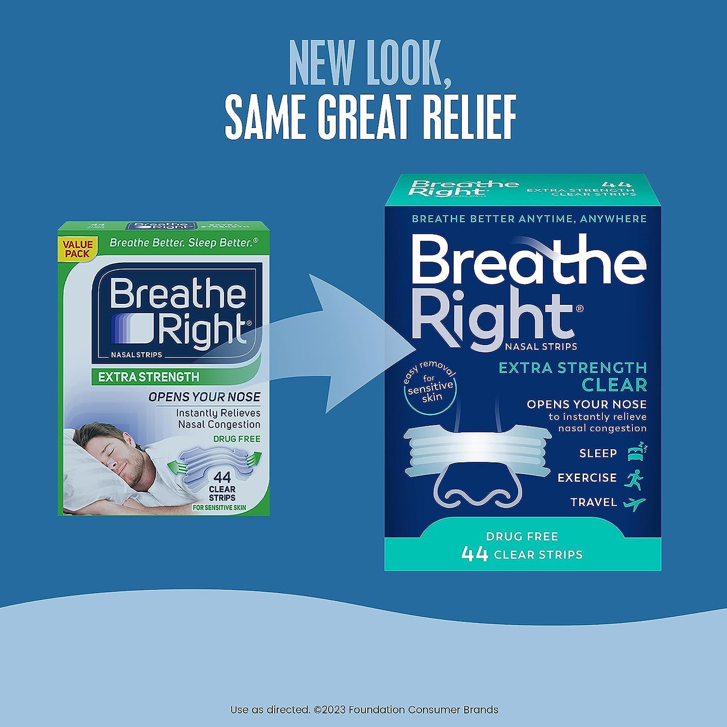 Breathe Right Nasal Strips 10/30/44/72's Extra Strength (Clear/Tan) (Breathe Better)