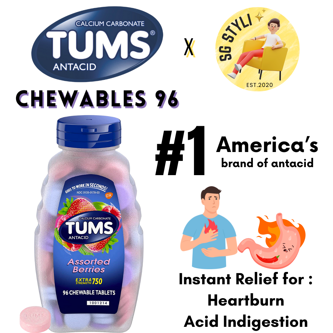 Tums Anatacids Ultra/Extra Strength 750/1000mg Assorted Berry/Fruits