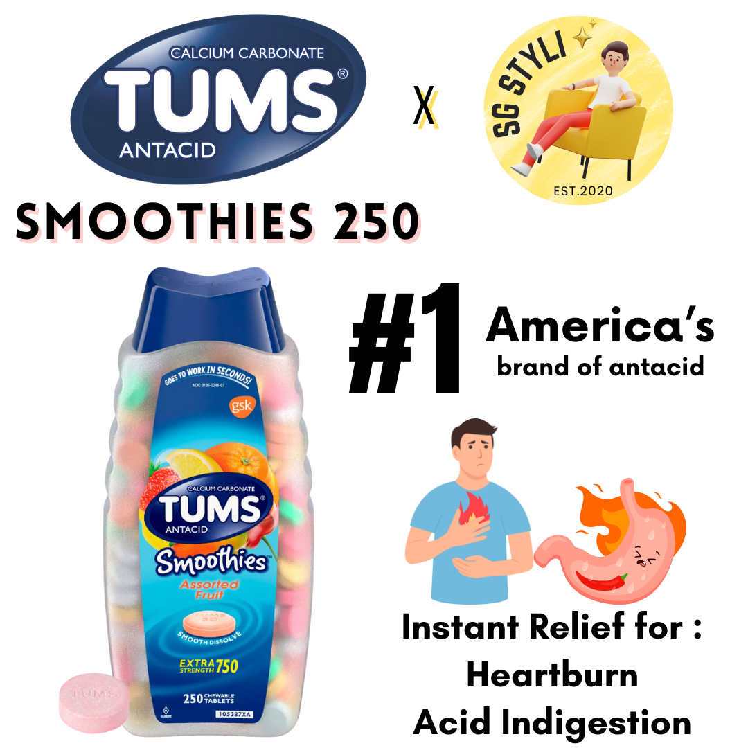 Tums Anatacids Ultra/Extra Strength 750/1000mg Assorted Berry/Fruits