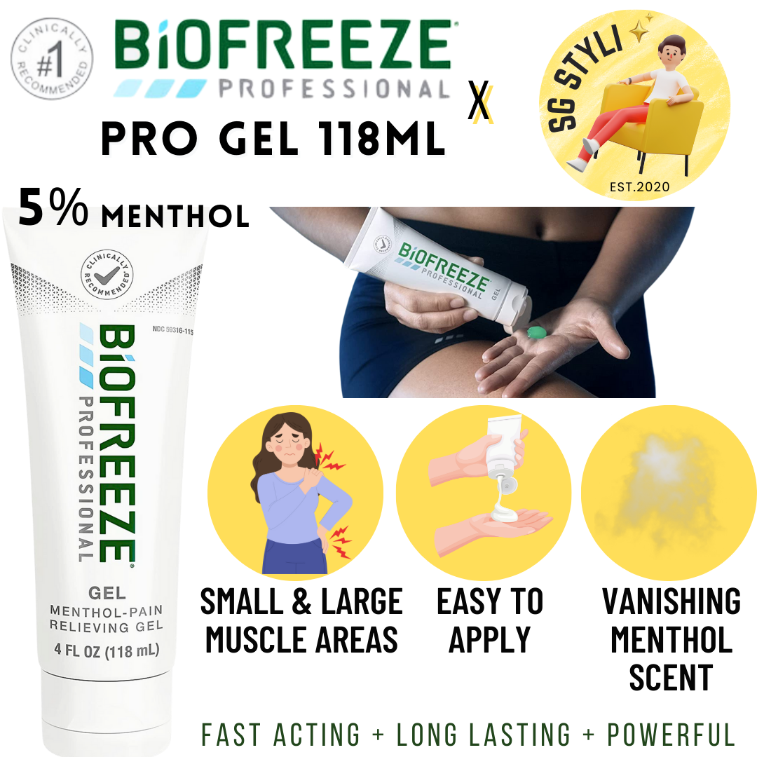 Biofreeze Professional Pain Relief Roll-on 89ml Menthol Topical Pain Reliever Fast Acting (Pain-Relief)