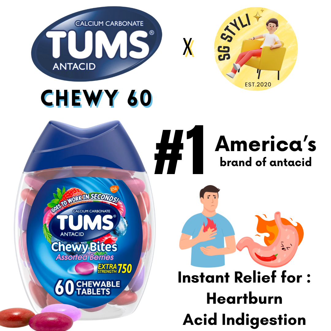 Tums Anatacids Ultra/Extra Strength 750/1000mg Assorted Berry/Fruits