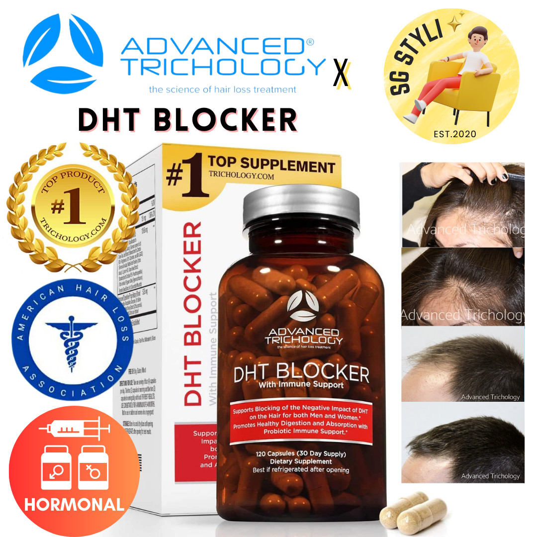 Advanced Trichology DHT Blocker with Immune Support 120 Tabs 30 Days Supply (Hair Loss Supplement)