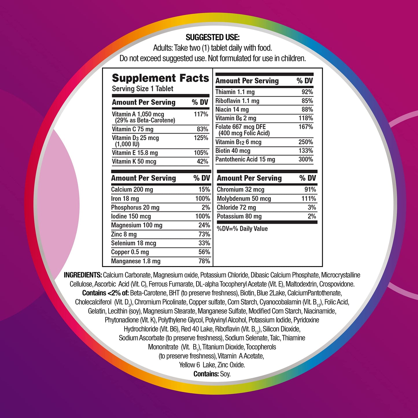 Centrum Adults Aged 20-50 Women/Men 120/200/250 Tabs Multivitamins (Immunity)