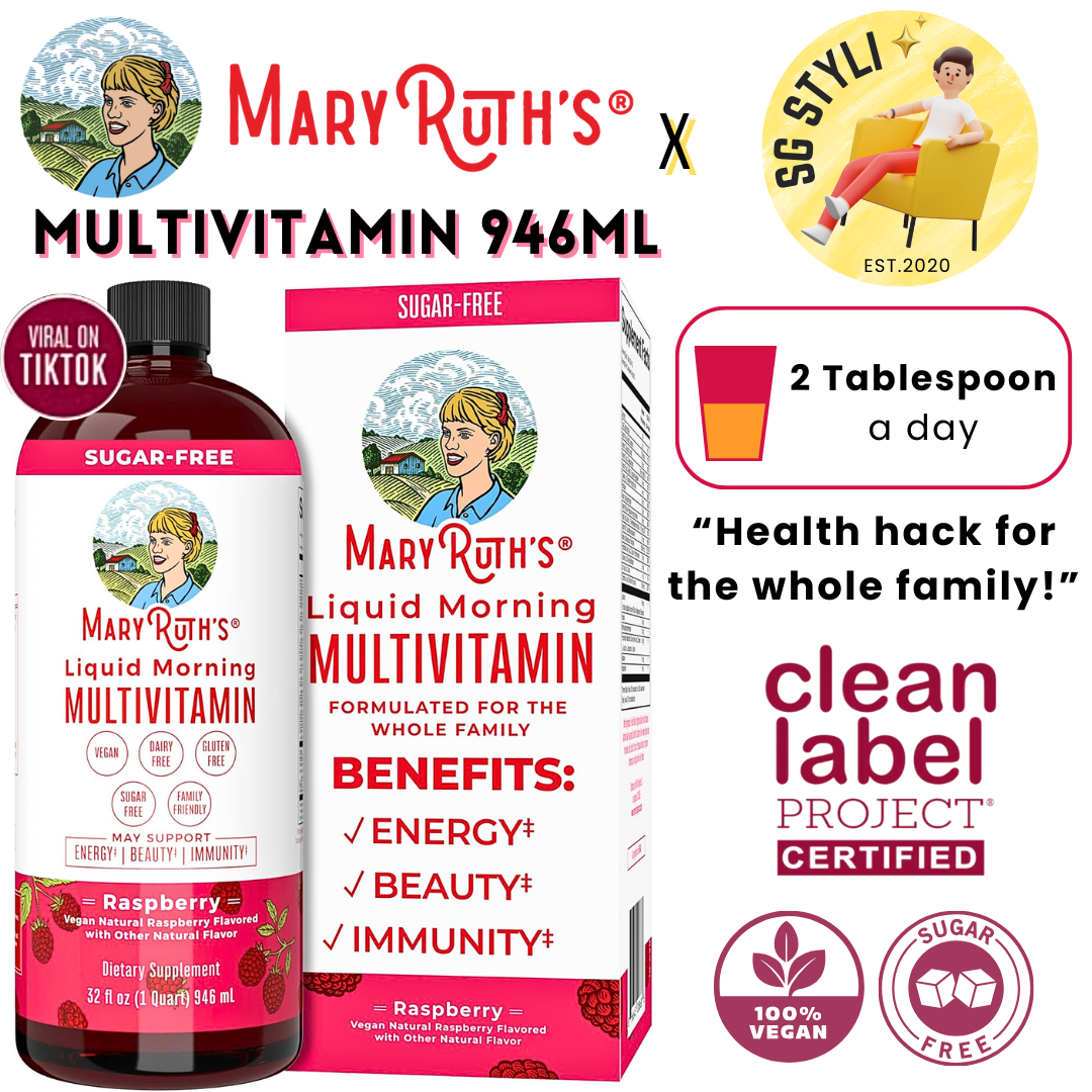 MaryRuth Liquid Multivitamin/Elderberry/Vitamin C for Women/Men/Kids Vegan Sugar Free *1-3 Days Delivery*