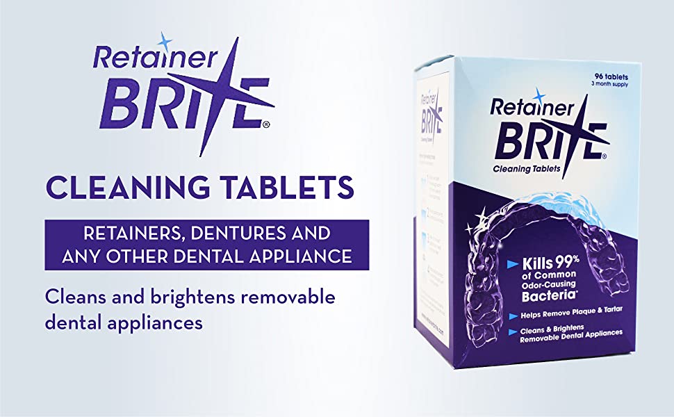 Retainer Brite Cleaning Tablets (1/3/4 Months Supply) For Cleaner Retainers