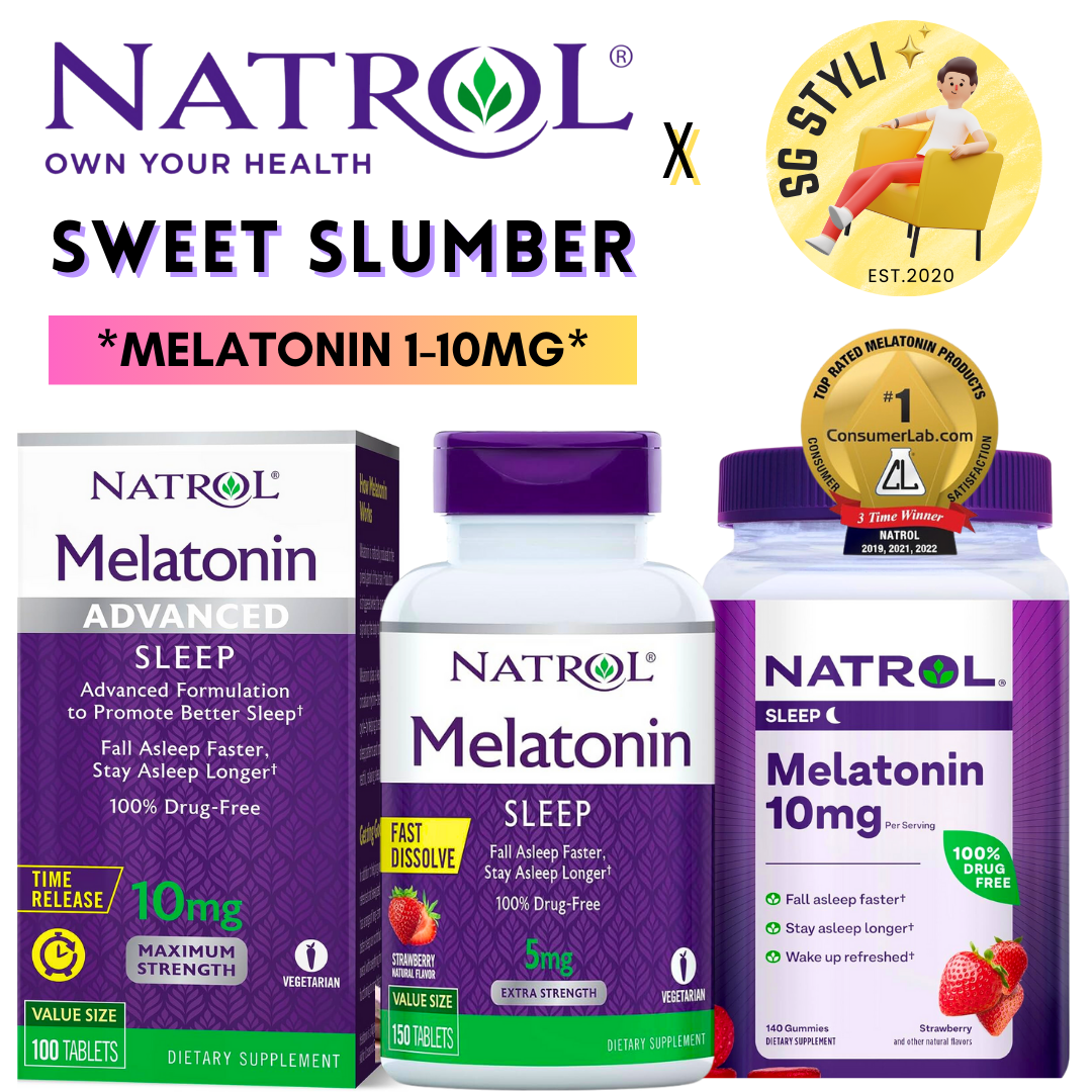 Natrol Melatonin 5/10mg 100/140/150 Sleep Tablets Gummies Timed Release Fast Dissolve Advance