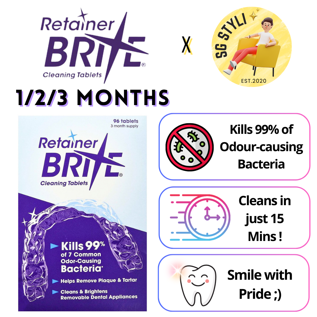 Retainer Brite Cleaning Tablets (1/3/4 Months Supply) For Cleaner Retainers