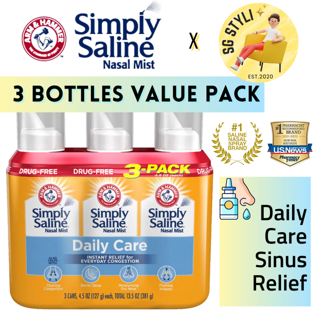 Arm & Hammer Simply Saline Adult Nasal Spray Mist for Daily Care Arm & Hammer (Congestion Relief)