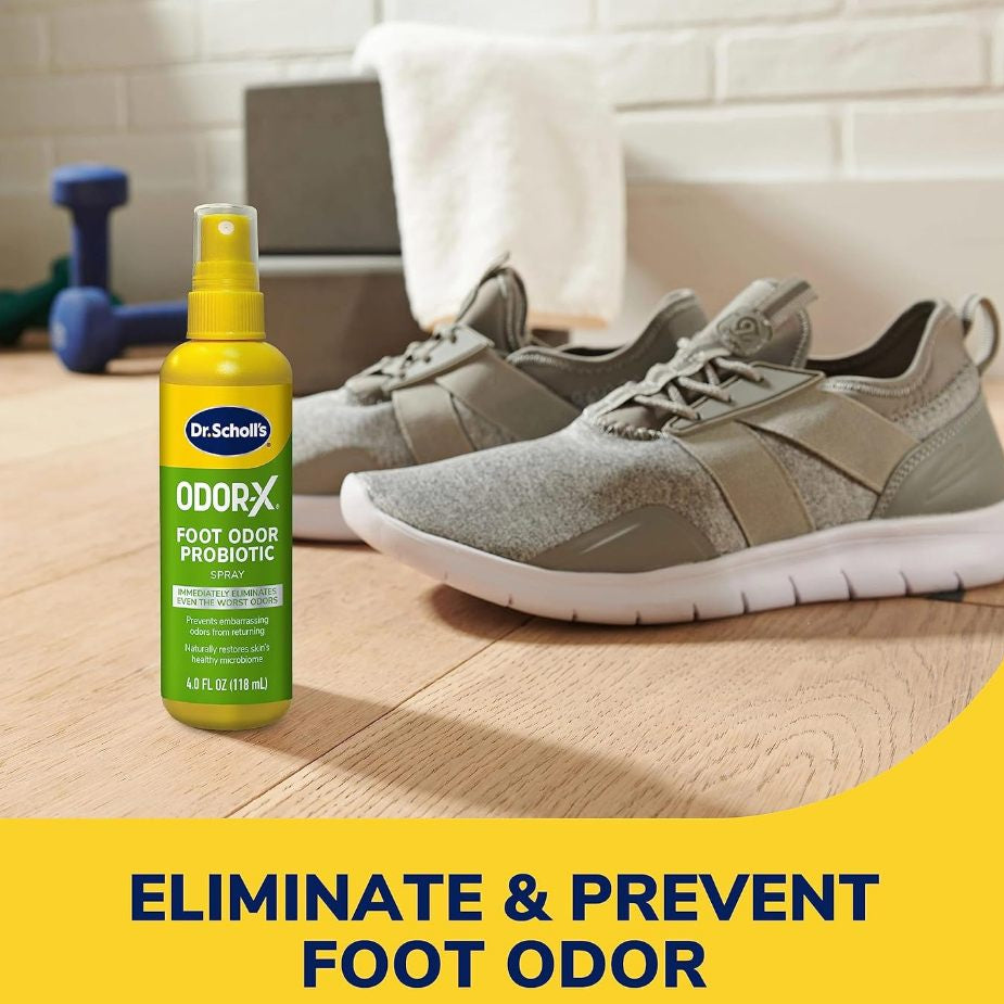 Dr. Scholl's Probiotic Foot Odor-X Spray Essential Oils (Naturally Eliminates Food Odor)