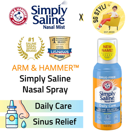 Arm & Hammer Simply Saline Adult Nasal Spray Mist for Daily Care Arm & Hammer (Congestion Relief)