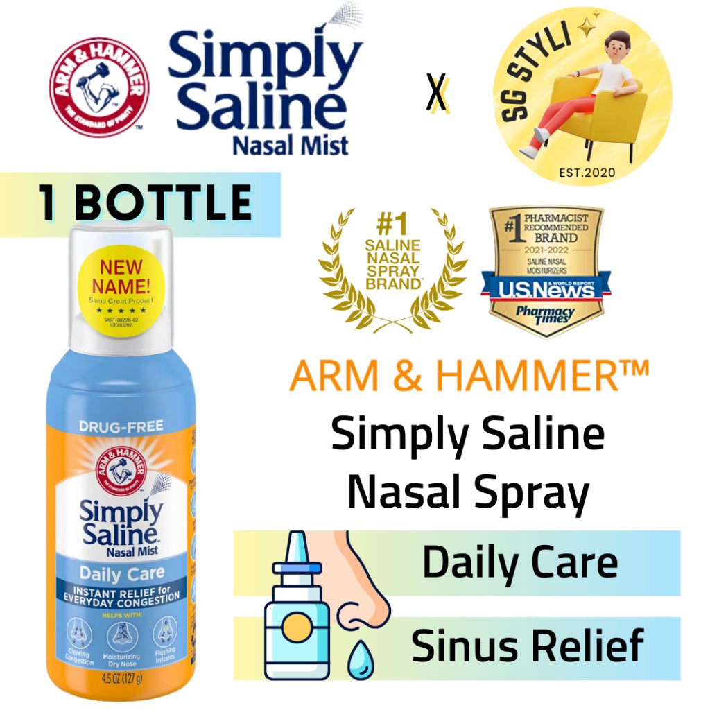 Arm & Hammer Simply Saline Adult Nasal Spray Mist for Daily Care Arm & Hammer (Congestion Relief)