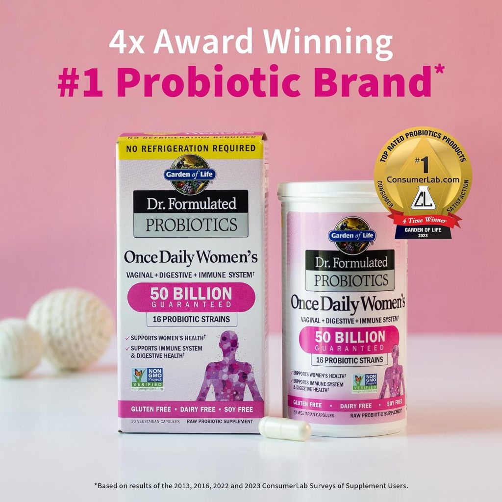 Garden of Life Probiotics Dr. Formulated Probiotics for Women Gut Health 50 Billion CFU