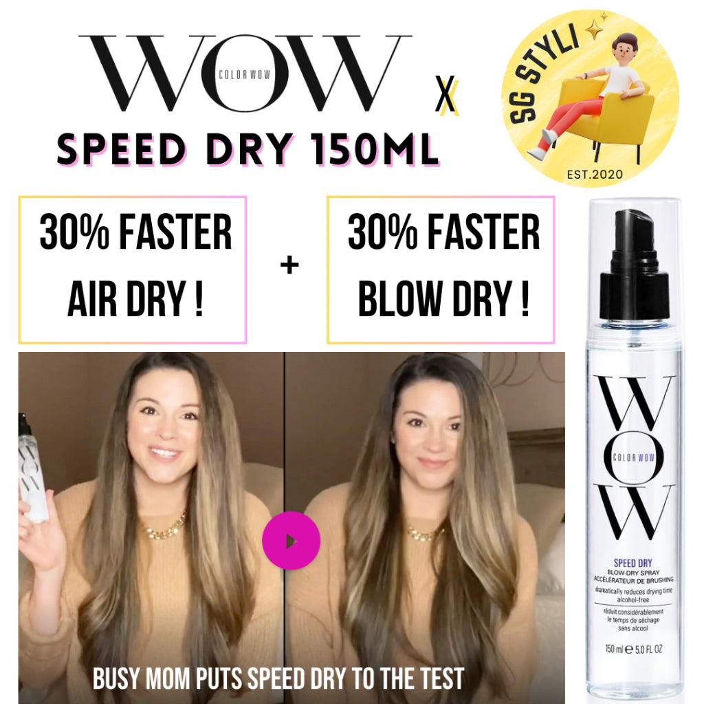 Color Wow Speed Dry 150ml Cut Blow-Dry Time by 30% Spray Heat Protection Alcohol-Free