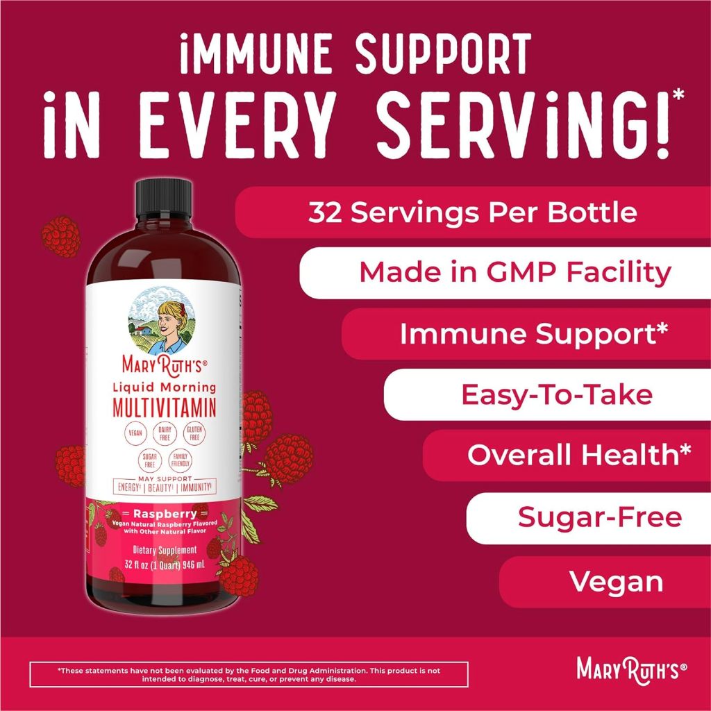 MaryRuth Liquid Multivitamin/Elderberry/Vitamin C for Women/Men/Kids Vegan Sugar Free *1-3 Days Delivery*