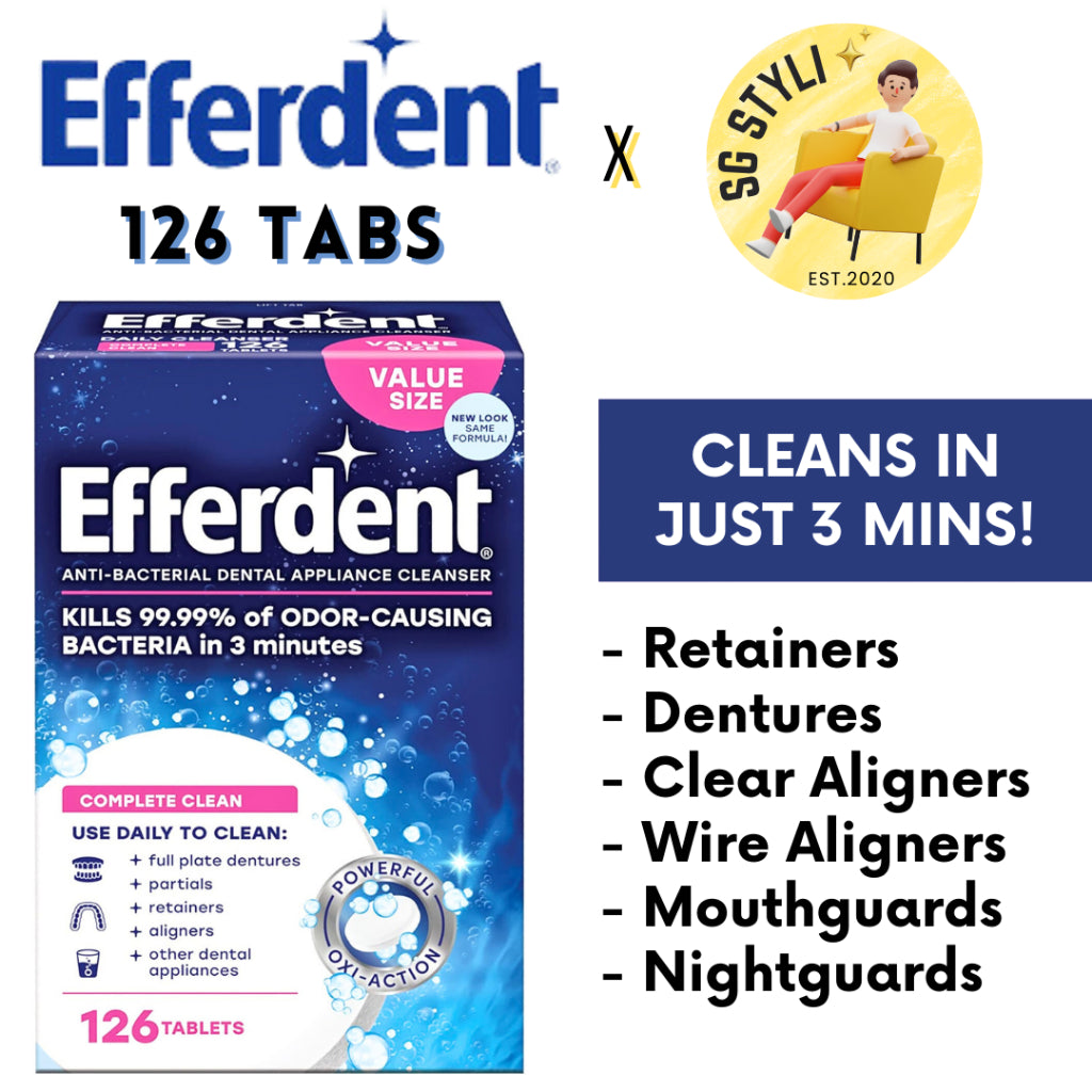 Efferdent Retainer Cleaning Tablets (2/3/4 Months Supply) For Cleaner Retainers