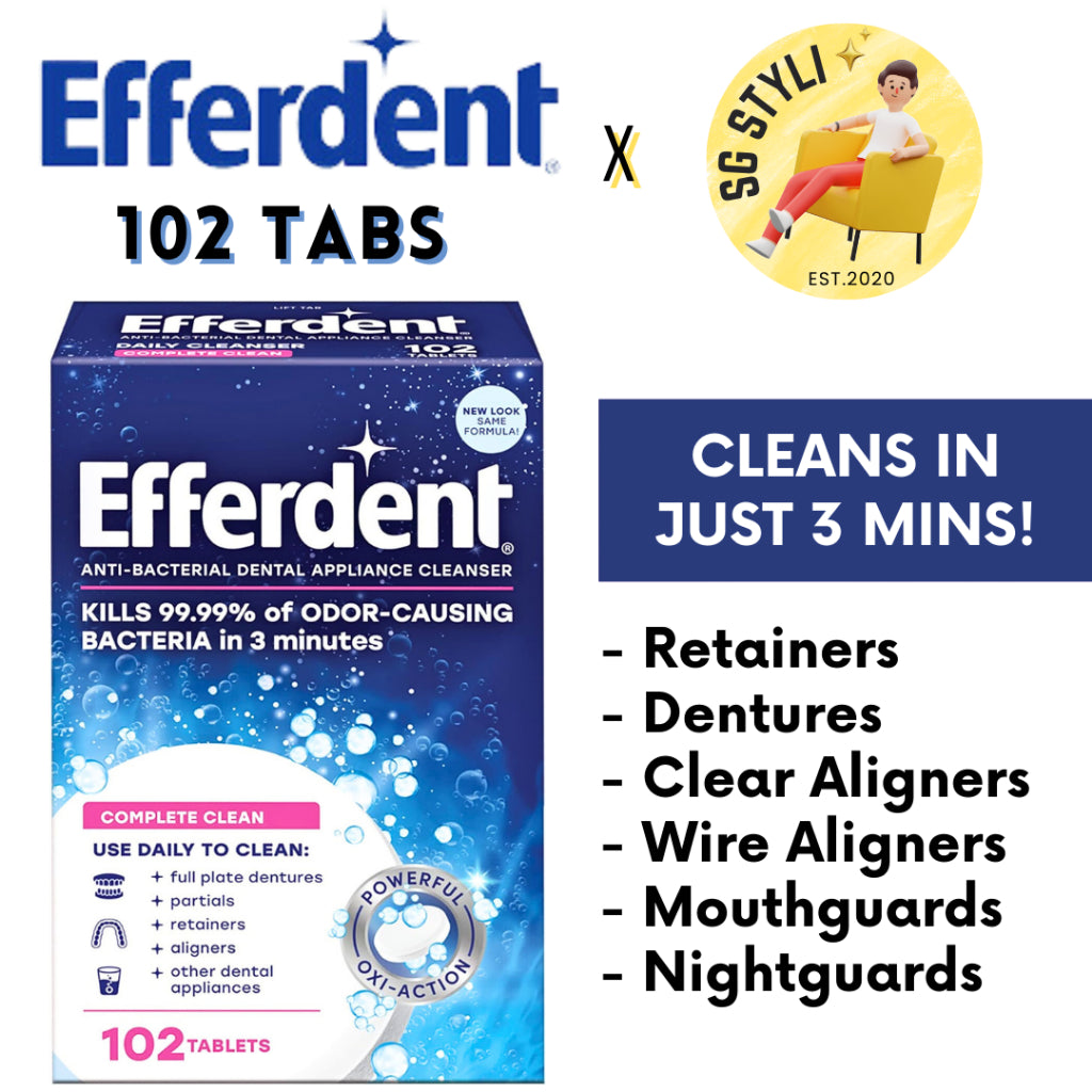 Efferdent Retainer Cleaning Tablets (2/3/4 Months Supply) For Cleaner Retainers