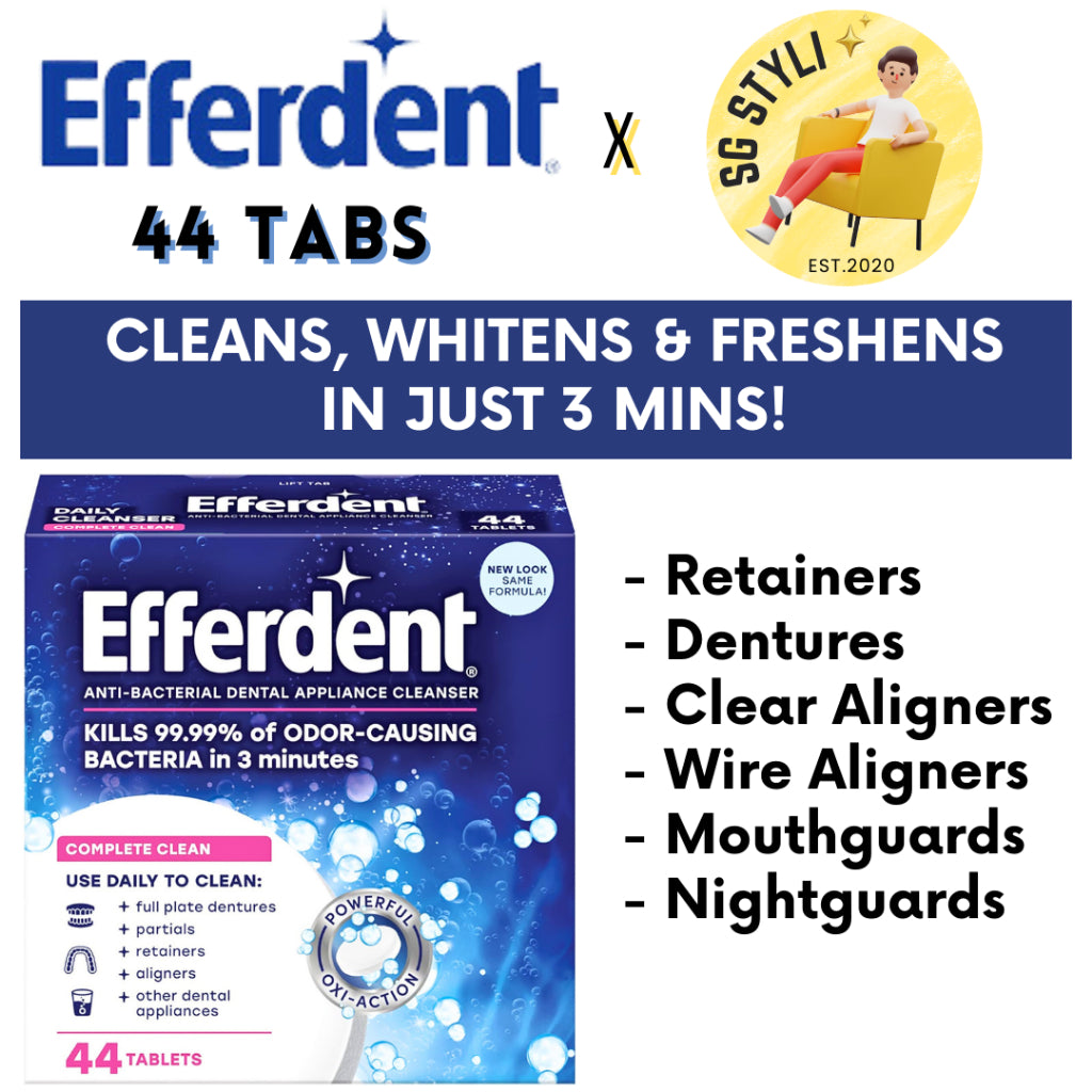 Efferdent Retainer Cleaning Tablets (2/3/4 Months Supply) For Cleaner Retainers