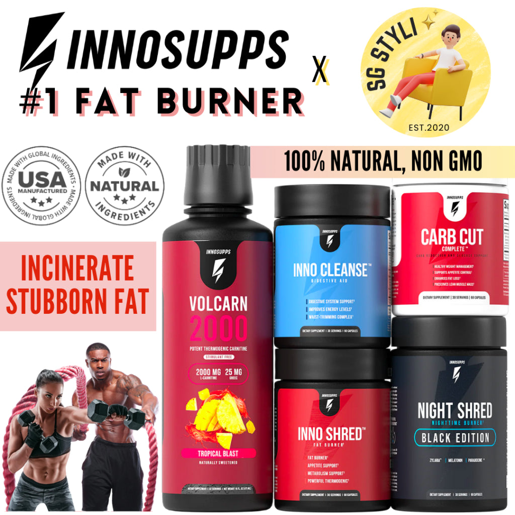 Innocleanse Innosupps Night Shred Black Fat Burner 90 Capsules 3 Months VEGAN Supply Natural Sleep