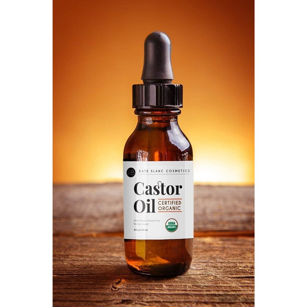 Kate Blanc Castor Oil USDA Certified Organic, 100% Pure, Cold Pressed Hexane Free