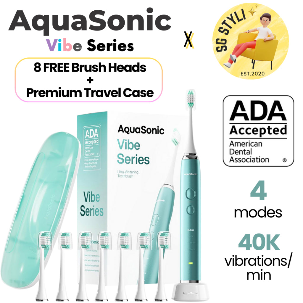 Aquasonic DUO PRO Sonic Toothbrush with UV Base & Travel Case Ultra Whitening NEW!