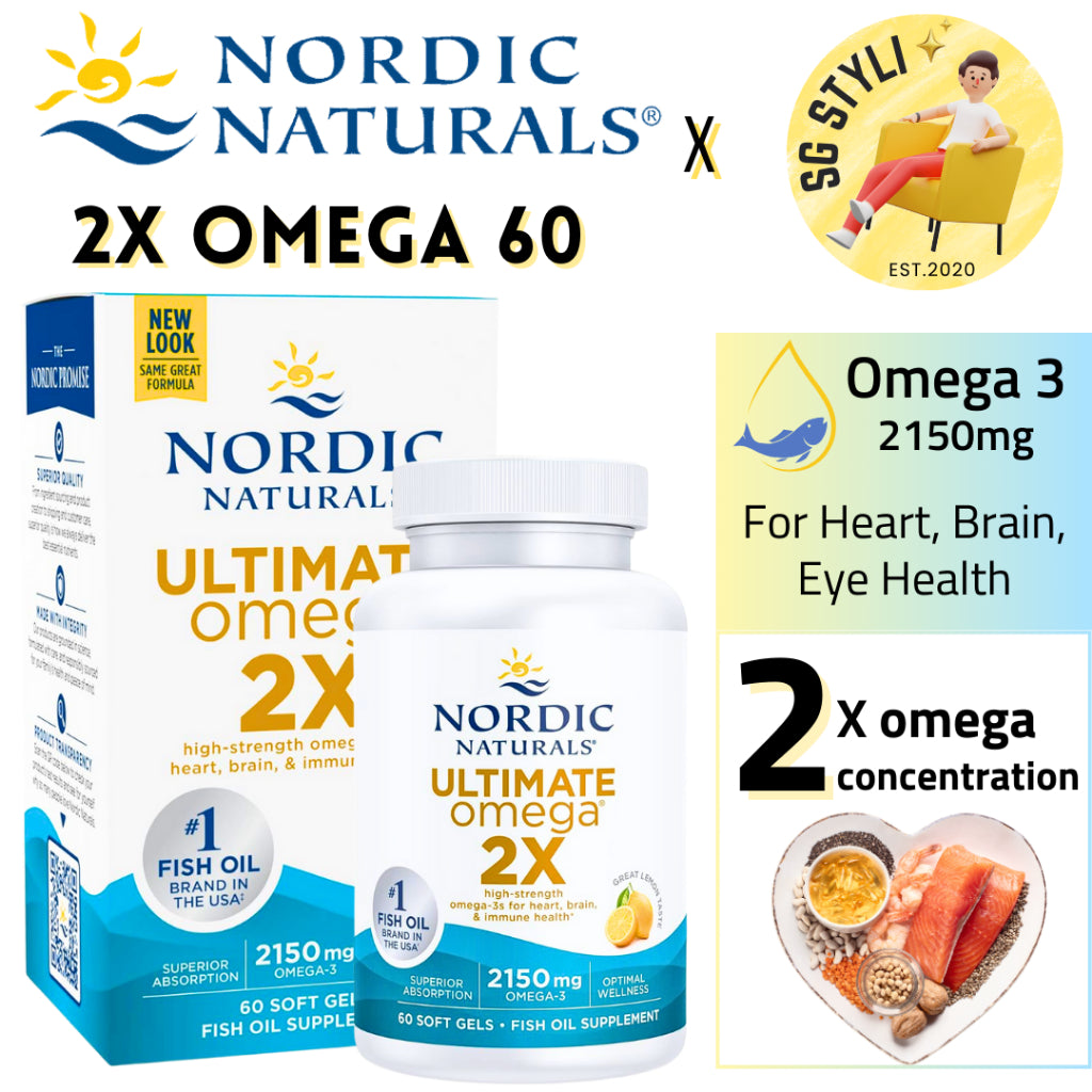 Nordic Naturals Omega 3 Fish Oil 1280mg 60/120/180 Softgels EPA DHA Brain Health