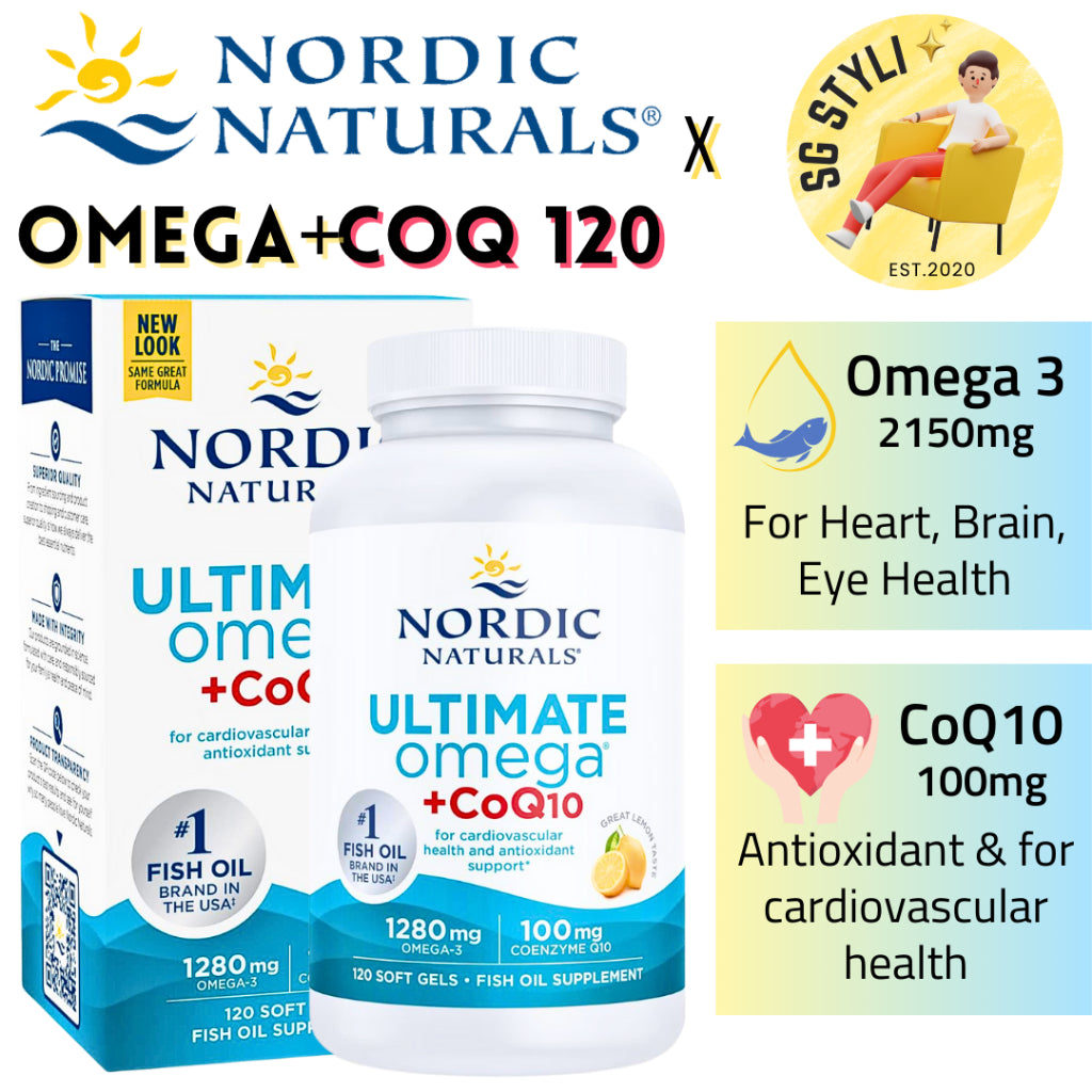 Nordic Naturals Omega 3 Fish Oil 1280mg 60/120/180 Softgels EPA DHA Brain Health