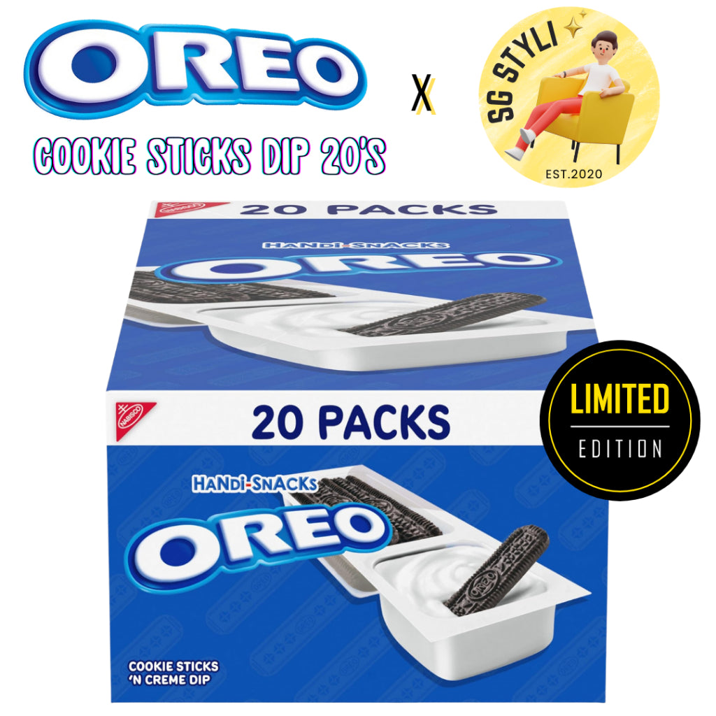 Oreo Handi-Snacks Cookie Sticks 'n Creme Dip, 20 Snack Packs Exp 10/2024