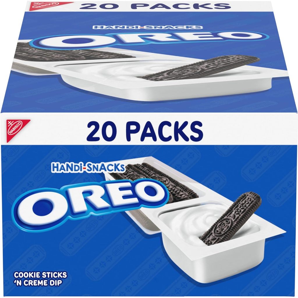 Oreo Handi-Snacks Cookie Sticks 'n Creme Dip, 20 Snack Packs Exp 10/2024